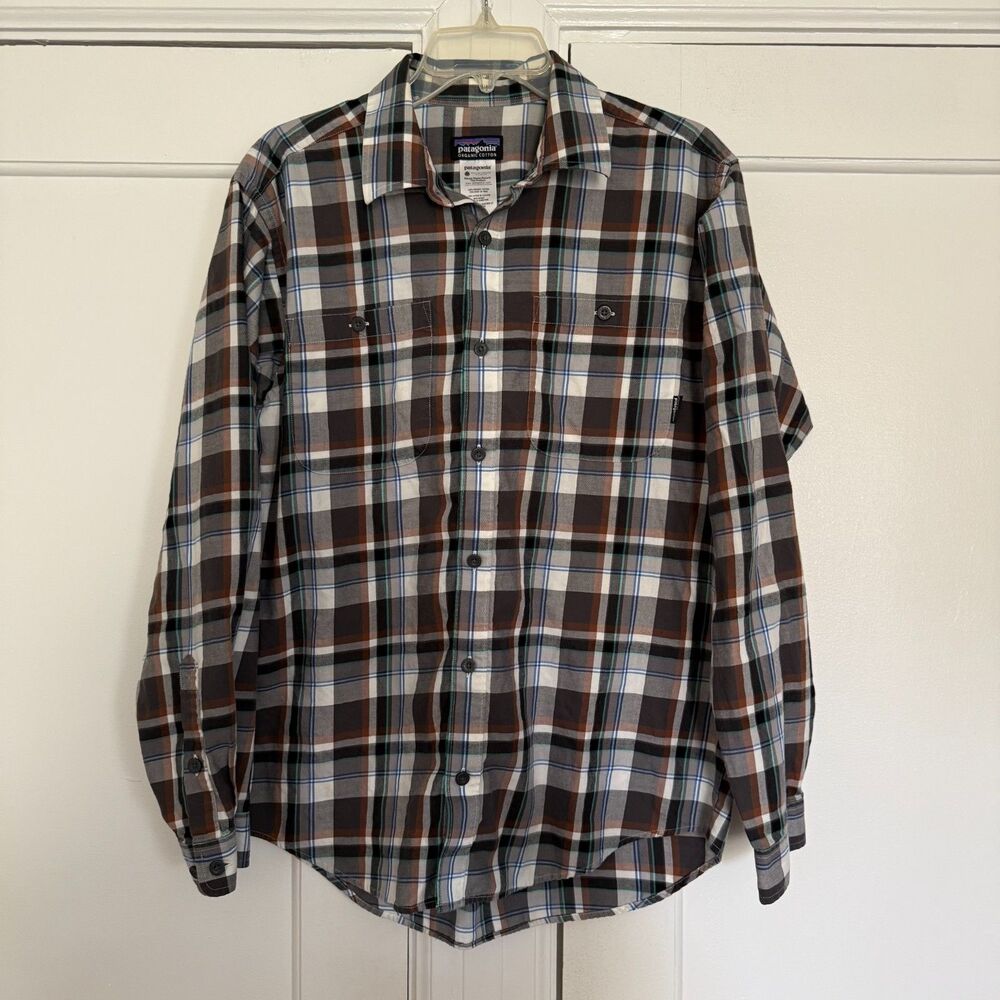 PATAGONIA Long-Sleeve 100% Organic Cotton Button-Up Shirt Mens Size M